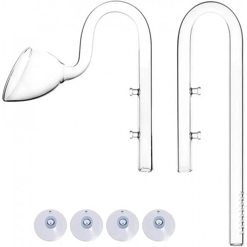 Aquapro Lilly Glass Pipe 9mm Dış Filtre Cam Emiş Basış