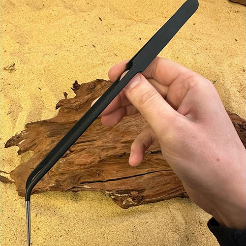 Karbon Kaplama Eğimli Uçlu Bitki Maşası (Cımbız) - 25cm