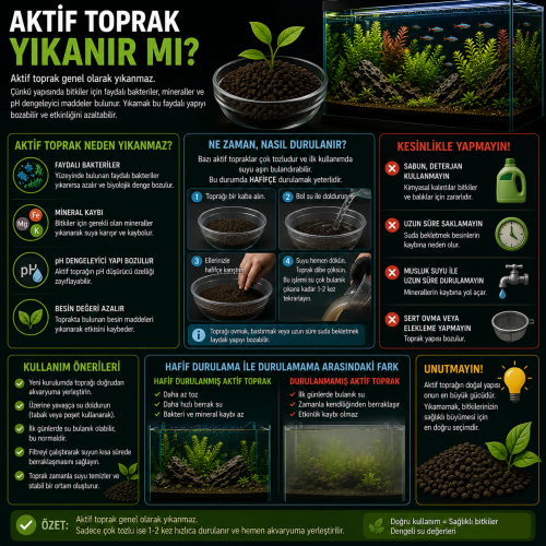Aktif Toprak Yıkanır mı?