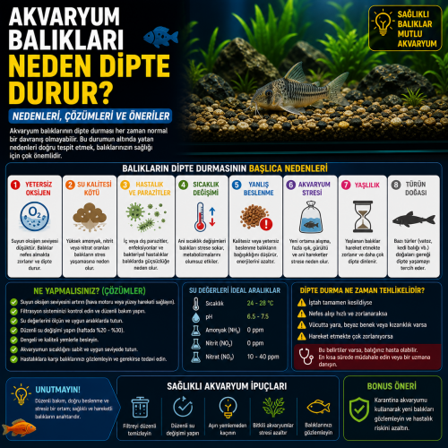 Akvaryum Balıkları Neden Dipte Durur?