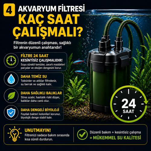 Akvaryum Filtresi Kaç Saat Çalışmalı?