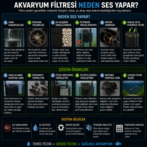 Akvaryum Filtresi Neden Ses Yapar?