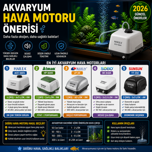 Akvaryum Hava Motoru Önerisi 2026