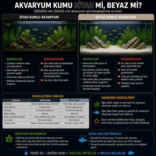 Akvaryum Kumu Siyah mı Beyaz mı?