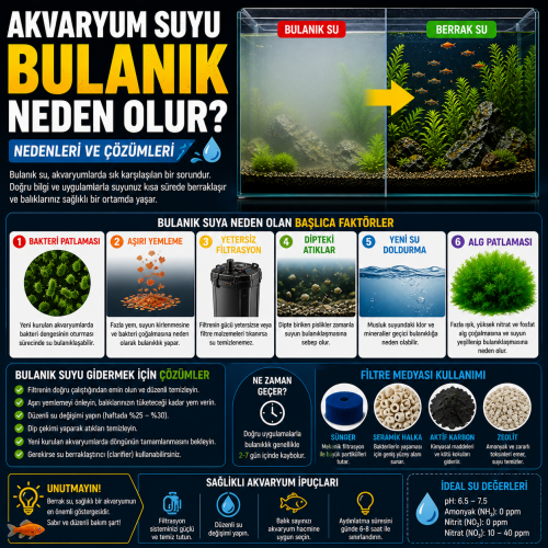Akvaryum Suyu Bulanık Neden Olur?