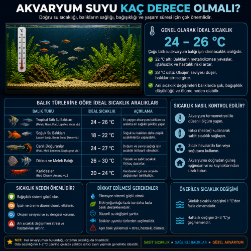 Akvaryum Suyu Kaç Derece Olmalı?