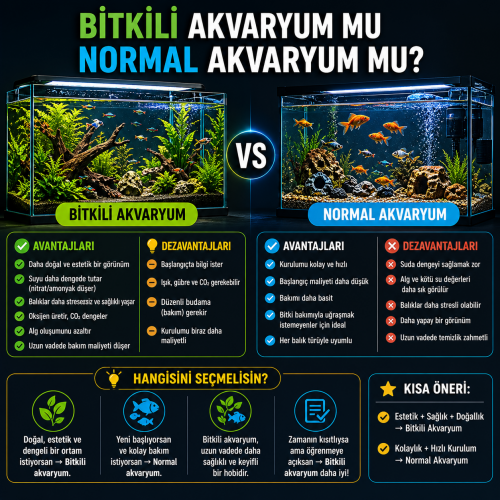Bitkili Akvaryum mu Normal Akvaryum mu?