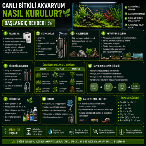 Canlı Bitkili Akvaryum Nasıl Kurulur? Başlangıç Rehberi