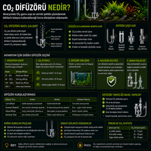 CO2 Difüzörü Nedir? Akvaryum için Doğru Difüzör Seçimi