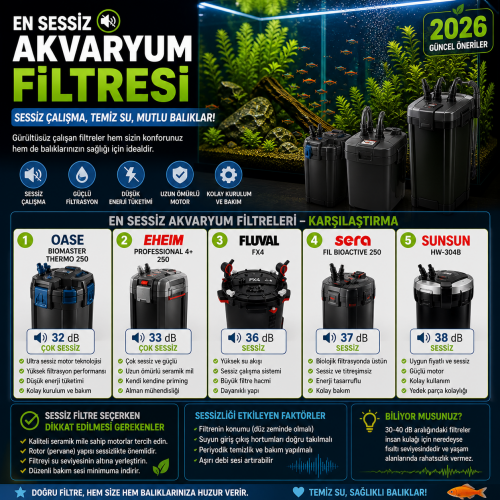 En Sessiz Akvaryum Filtresi