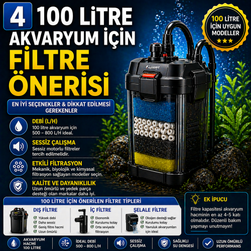 100 Litre Akvaryum İçin Filtre Önerisi