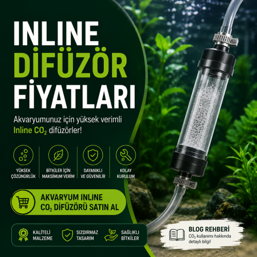 Inline Difüzör Fiyatları | Akvaryum Inline CO2 Difüzörü