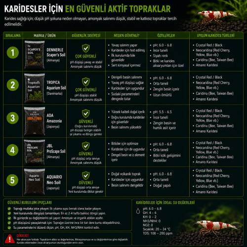Karidesler için En Güvenli Aktif Topraklar