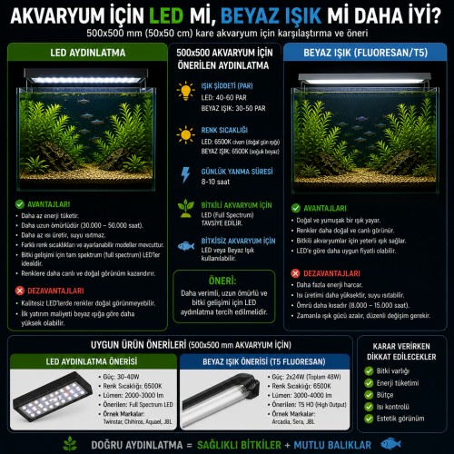 LED mi Beyaz Işık mı Akvaryum İçin?
