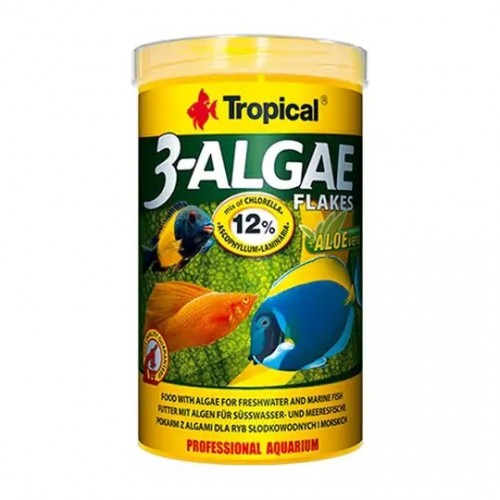 Tropical 3 Algae Flakes 250ml 50gr Bitkisel Pul Balık Yemi