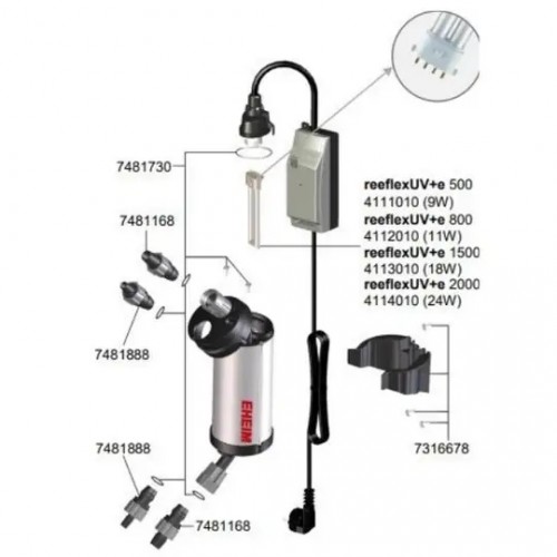 Eheim Reeflex UV+E 1500 UV Filtre