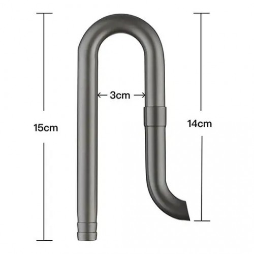 Chihiros Metal Jet Pipe Pro Set Black M 12-16mm